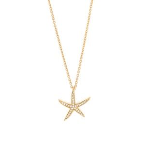 Pave Starfish Pendant Necklace
